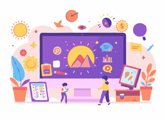 Vibrant Visuals for Interactive E-Learning Tools