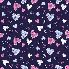 seamless pattern with hearts