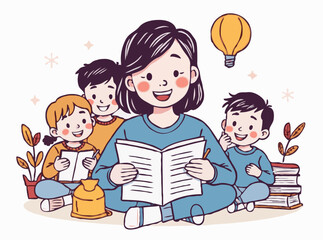 Engaging Vector Illustrations for Learning Materials