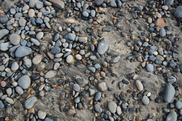 rocks on sand