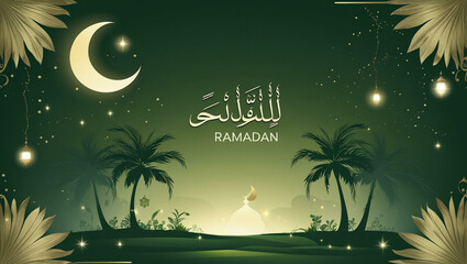 ramadan green background