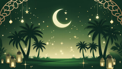 ramadan green background