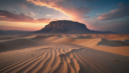 sunset in the desert