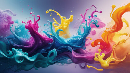 colorful liquid splash