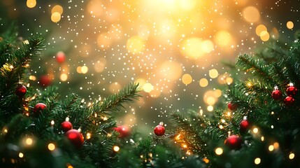 Christmas lights festive background