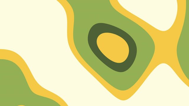 Abstract green and yellow shapes ideal for backgrounds, advertising, social media posts, web design, or artistic projects requiring vibrant colors. animation
