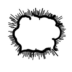 Classic comic speech bubble, retro style, jagged edges, hand-drawn vector, SVG file