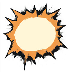 Classic comic speech bubble, retro style, jagged edges, hand-drawn vector, SVG file