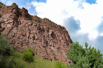 mountain landscape with blue sky