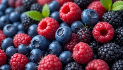 Juicy Berry Cluster
A hyper-detailed 3D vector of blueberries, raspberries, and blackberries arranged in a realistic, juicy composition.