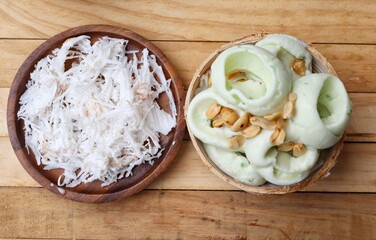Coconut milk ice cream Thailand style
