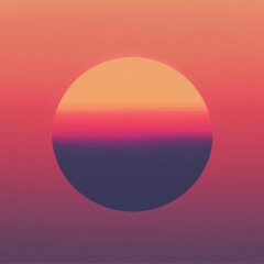 Retro Styled Desktop Wallpaper Featuring Smooth Heart Sphere Sunset Digital Art Calm Environment Aesthetic