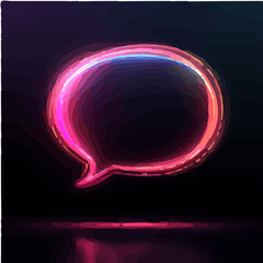 Futuristic speech bubble, sleek and digital, glowing edges, modern vector design, SVG file