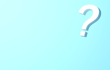 3D素材_クエスチョンマーク_水色
