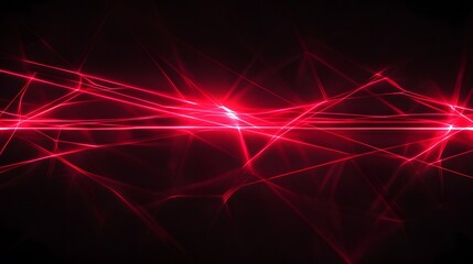 Red luminous light lines abstract background on blackness