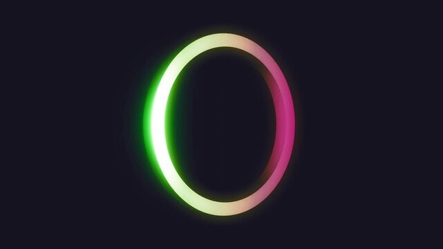 glowing 3d circle sign