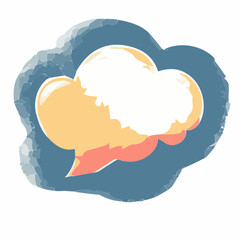 Thought bubble, cloud-shaped speech bubble, whimsical design, vector illustration, SVG format