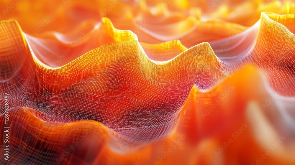 Poster abstract technology background featuring artificial intelligence and big data visualization with a 3