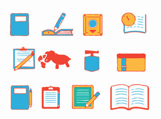 Educational Icons Set for Digital Classroom Resources