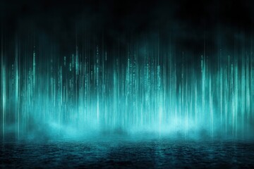 Faint Glowing Teal Lines on Black Obsidian Background Texture
