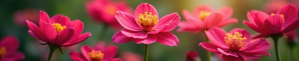 Obraz premium Velvety petals unfolding around delicate yellow stamens, garden, nature, flowers