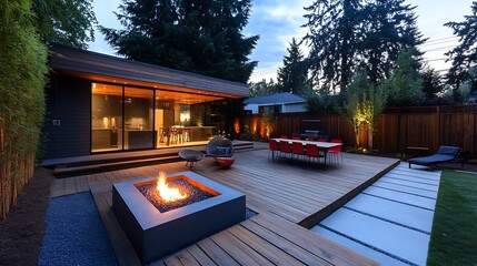 A Contemporary Wooden Home with Open Spaces
