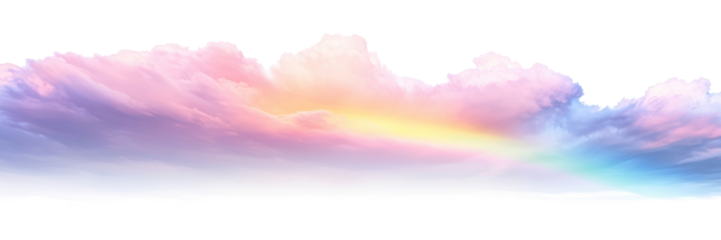 PNG Evening pastel sky rainbow nature cloud.