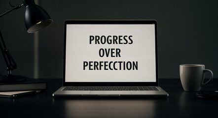 progress over perfection Text