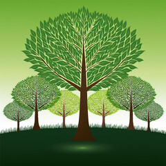 Obraz premium green AI
