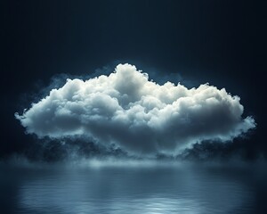 Obraz premium Illuminated Cloud Over Water