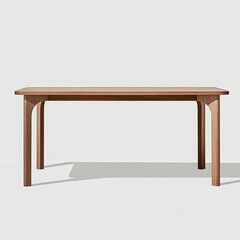 Minimalist Wooden Table on a Light Background with Clean Lines