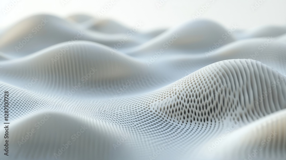 Poster 3d abstract wave of musical sound vibrations representing smooth information transfer and digital da
