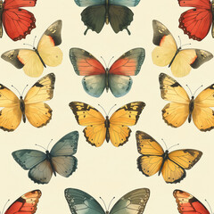 Elegante Patr&oacute;n de Mariposas