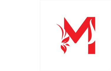 Logo letter M abstract unique with blank background.
