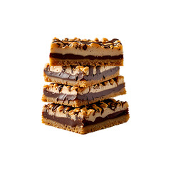 Delicious Tasty sweet bliss bars isolated on a transparent background