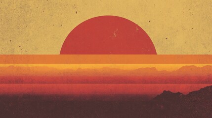Artistic concept orange and red vintage grainy gradient for digital art