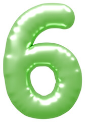 3D画像_風船_6_緑