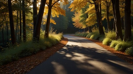 Obraz premium road in the forest