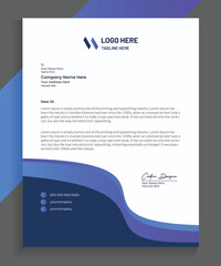Professional Business Letterhead Design, Vector letterhead templates