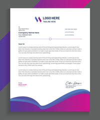 Professional Business Letterhead Design, Vector letterhead templates