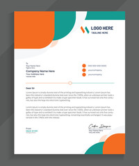 Professional Business Letterhead Design, Vector letterhead templates