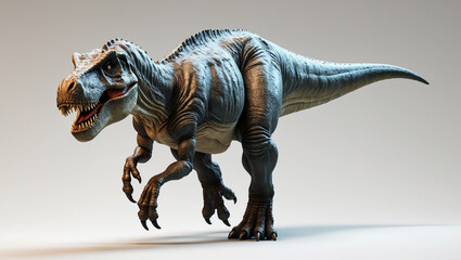 Fototapeta premium Roaring Fury: Hyperrealistic T-Rex with Sharp Teeth and Muscular Details