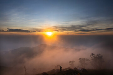 sunrise in the mountains