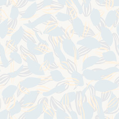 Pastels Tropical Leaf Seamless Pattern Design