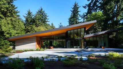Obraz premium A Rustic Wood House with a Nature View 