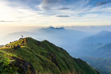mountain landscape with clouds