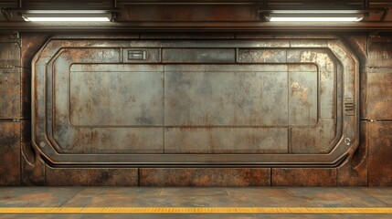 Obraz premium Rusty Industrial Wall Texture for Background and Design Projects