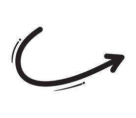 Abstract Lined Arrow Smooth Curve Artistic
