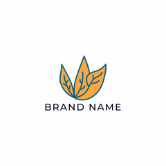 ILLUSTRATION ABSTRACT GEOMETRIC LEAF NATURE. ECO ELEMENT LOGO ICON DESIGN VECTOR FOR YOUR BRAND, BUSINESS