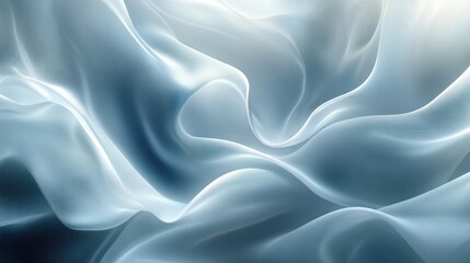 Fototapeta premium Abstract Blue Silk Drapery: Elegant Texture and Flowing Grace
